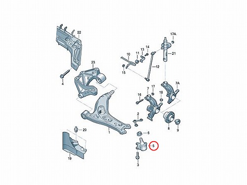 ロアアームボールジョイント 右側 VW(フォルクスワーゲン) [6Q0407366M]