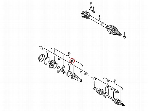 ドライブシャフトブーツキット フロント インナー VW(フォルクスワーゲン) [6Q0498201C]