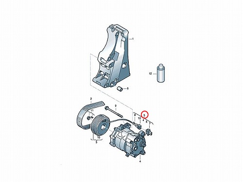 エアコンコンプレッサー VW(フォルクスワーゲン) [6Q0820808F]