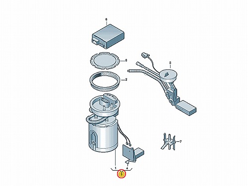 燃料ポンプ(フューエルポンプ) VW(フォルクスワーゲン) [6Q0919051F]