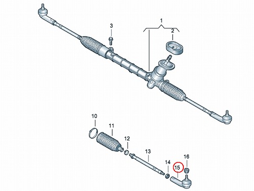 タイロッドエンド 右側 VW(フォルクスワーゲン) [6R0423812]