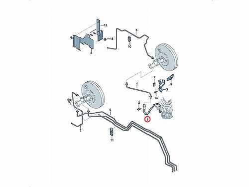 ブレーキホース フロント 左右共通 VW(フォルクスワーゲン) [6R0611701H]