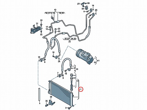 エアコンコンデンサー VW(フォルクスワーゲン) [6R0820411Q]