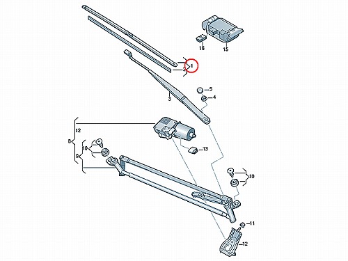 ワイパーブレード 左右セット フロント用 AUDI(アウディ) [6R2998002]