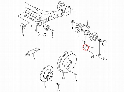 ホイール ハブベアリング リア 左右共通 VW(フォルクスワーゲン) [6X0598477]