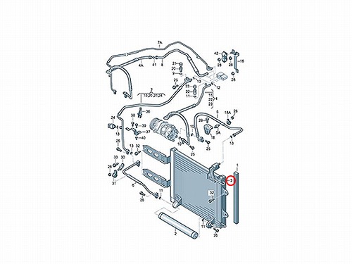 エアコンコンデンサー VW(フォルクスワーゲン) [6X0820413A]