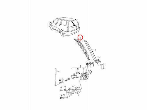 ワイパーブレード リア用 VW(フォルクスワーゲン) [6X0955425D]