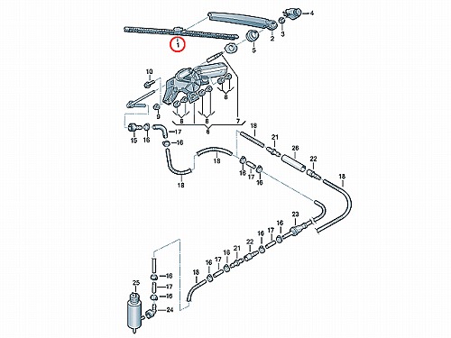 ワイパーブレード リア用 VW(フォルクスワーゲン) [7E0955425]