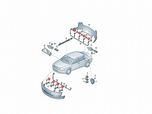 パークトロニックセンサー(PTS) VW(フォルクスワーゲン) [7H0919275CGRU]