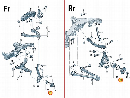 ホイール ハブベアリング フロント/リア 左右共通 AUDI(アウディ) [7L0498287]