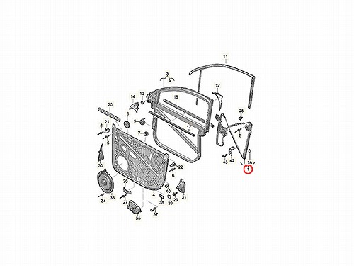 ウインドーレギュレター フロント 左側 VW(フォルクスワーゲン) [7L0837461F]