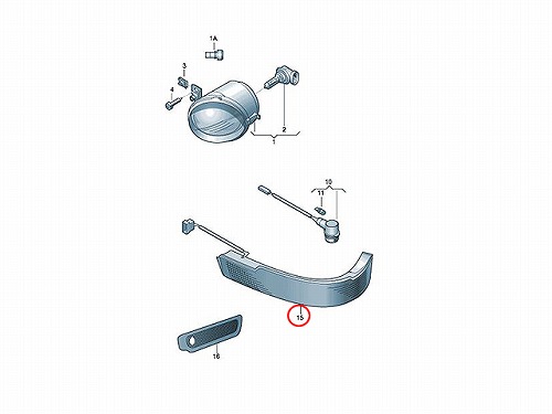 ドアミラーウインカー(フラッシャー) 左側 VW(フォルクスワーゲン) [7L6949101B]