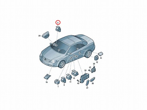 パワーウインドウスイッチ VW(フォルクスワーゲン) [7L6959855BREH]