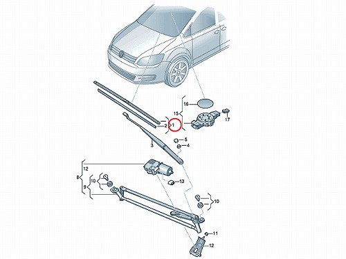 ワイパーブレード 左右セット フロント用 VW(フォルクスワーゲン) [7N2998002]