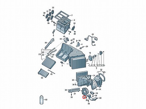 純正 エアコンブロアモーター(ファン) VW(フォルクスワーゲン) [7P0820021G]