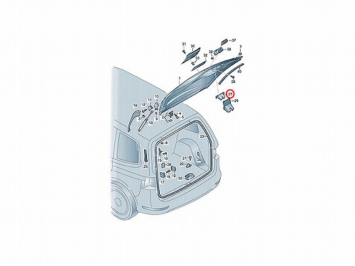 トランクロック VW(フォルクスワーゲン) [7P0827505N]