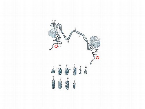 ブレーキホース フロント 左右共通 VW(フォルクスワーゲン) [7P6611701]