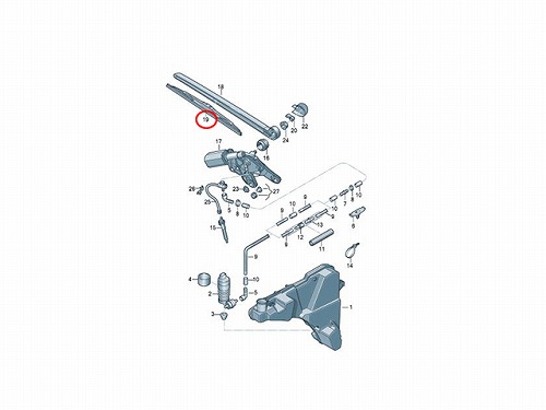 純正 ワイパーブレード リア用 AUDI(アウディ) [80A955425]