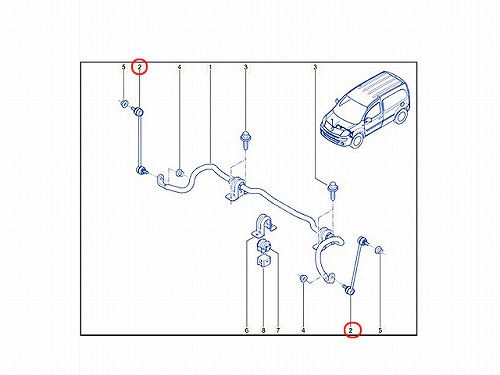 スタビリンクロッド フロント 左右共通 RENAULT(ルノー) [8200669065]