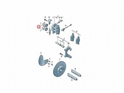 ブレーキキャリパー リペア シールキット フロント AUDI(アウディ) [8D0698471]