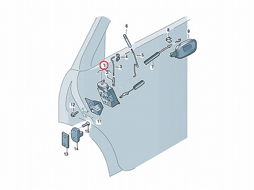 純正 ドアロック アクチュエーター リヤ 左側 AUDI(アウディ) [8D0839015A]