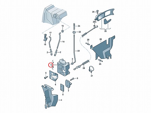 純正 ドアロック アクチュエーター フロント 左側 AUDI(アウディ) [8D2837015F]