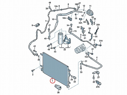 エアコンコンデンサー AUDI(アウディ) [8E0260403T]