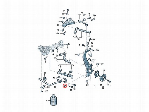 スタビリンクロッド フロント 左側 AUDI(アウディ) [8E0411317]