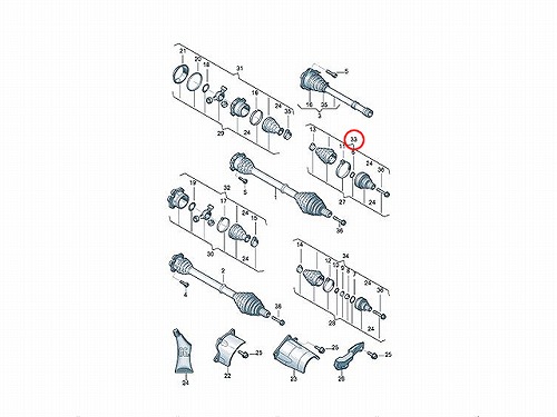 ドライブシャフトブーツキット フロント アウター AUDI(アウディ) [8E0498203C]