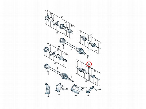 ドライブシャフトブーツキット フロント アウター AUDI(アウディ) [8E0498203D]