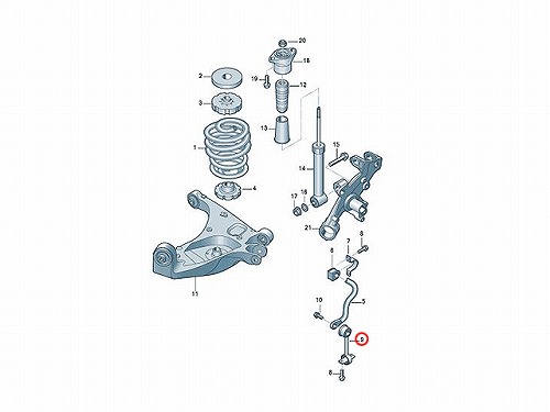 スタビリンクロッド リア 左右共通 AUDI(アウディ) [8E0505465AF]