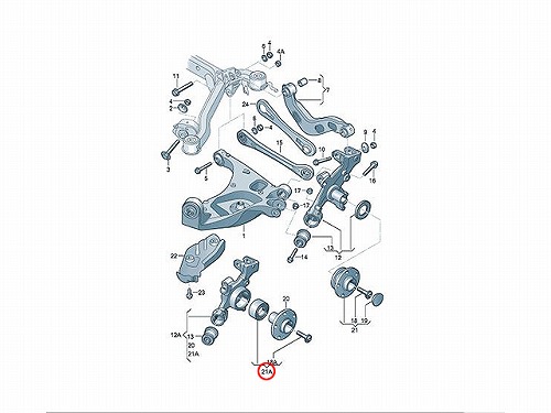 ホイール ハブベアリング リア 左右共通 AUDI(アウディ) [8E0598625]