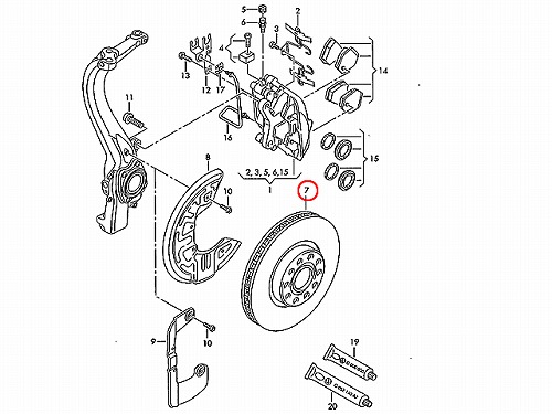 ブレーキローター(ディスクローター) フロント AUDI(アウディ) [8E0615301AD]