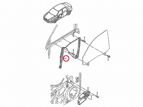 パワーウインドウレギュレーター フロント 左側 AUDI(アウディ) [8E0837461C]