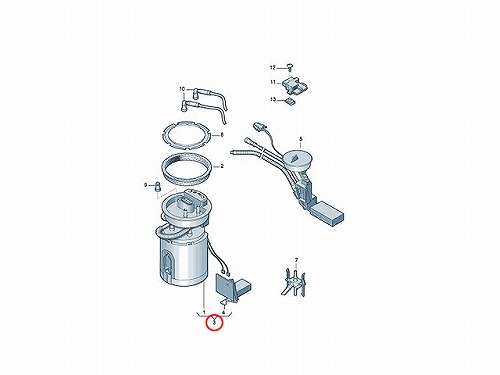 燃料ポンプ(フューエルポンプ) AUDI(アウディ) [8E0919051CQ]