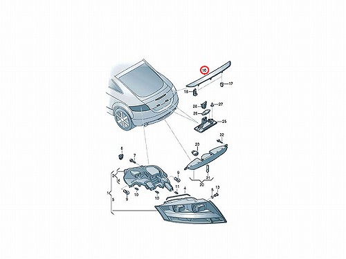 純正 ハイマウントストップランプ AUDI(アウディ) [8J0945097]