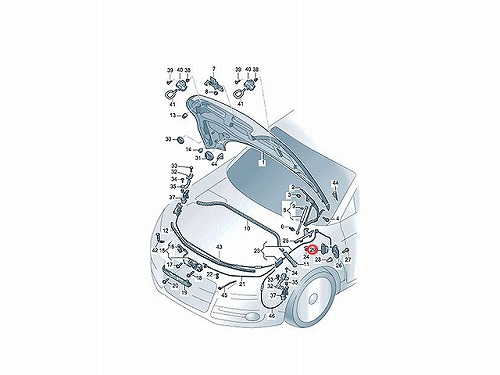 純正 ボンネットリリースレバー 左ハンドル用 AUDI(アウディ) [8J1823533C4PK]