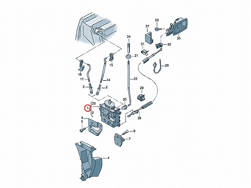 純正 ドアロック アクチュエーター フロント 左側 AUDI(アウディ) [8L2837015E]