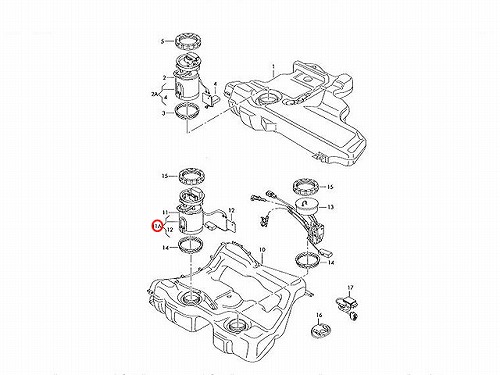 燃料ポンプ(フューエルポンプ) AUDI(アウディ) [8L9919051J]