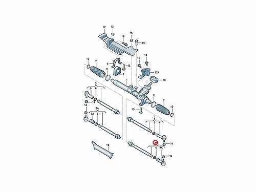 タイロッド(ラックエンド)ASSY 左側 VW(フォルクスワーゲン) [8N0422803C]