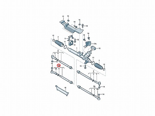 タイロッド(ラックエンド)ASSY 右側 VW(フォルクスワーゲン) [8N0422804C]