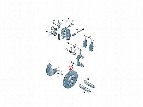 ブレーキローター(ディスクローター) フロント VW(フォルクスワーゲン) [8N0615301B]