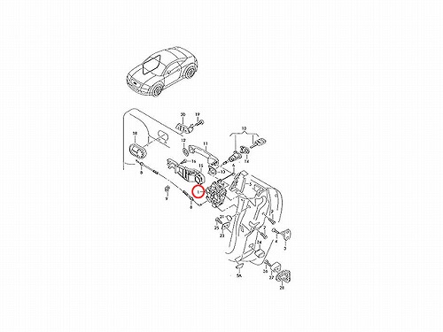 ドアロック アクチュエーター フロント 右側 AUDI(アウディ) [8N2837016B]