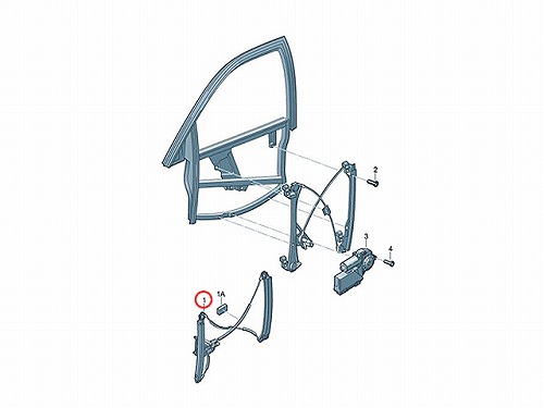 パワーウインドウレギュレーター フロント 左側 AUDI(アウディ) [8P3837461C]