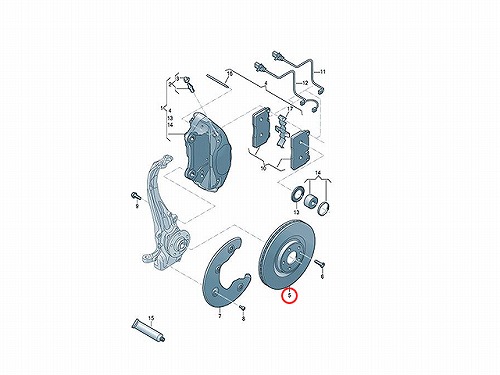 ブレーキローター(ディスクローター) フロント AUDI(アウディ) [8R0615301G]