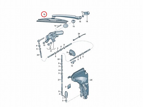 ワイパーブレード リア用 AUDI(アウディ) [8R0955425]
