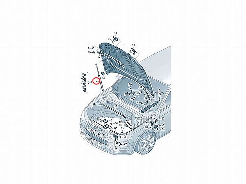 ボンネットダンパー(エンジンフードダンパー) AUDI(アウディ) [8V0823359]