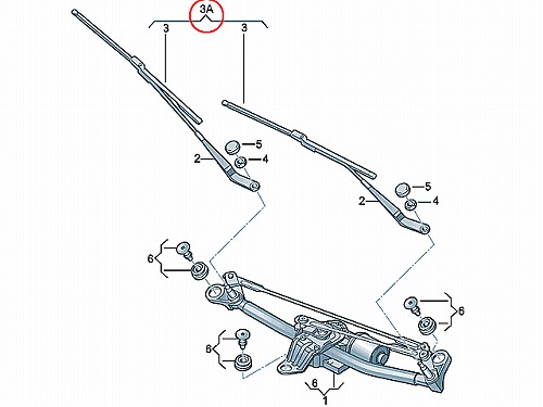 ワイパーブレード 左右セット フロント用 VW(フォルクスワーゲン) [8V2998002B]