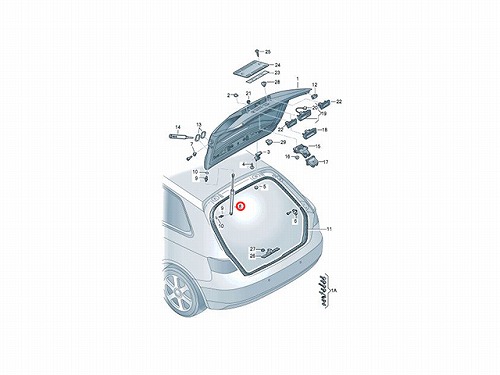 リアゲートダンパー(テールゲートショック) AUDI(アウディ) [8V4827552]