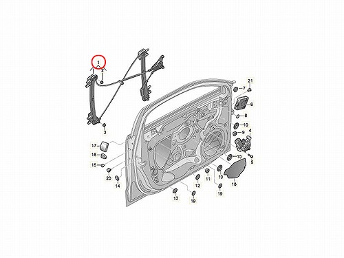 パワーウインドウレギュレーター フロント 左側 AUDI(アウディ) [8V4837461]